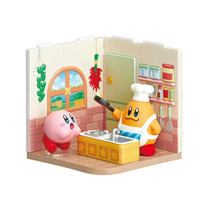 

Re-Ment Original Blind Box Kirby Figures Wonder Room Waddle Dee Play Kitchen Party Bath Living Bed Pvc Action Figure Toys Gift