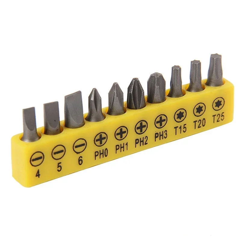 25mm Screwdriver Bit Set Multi-function Screwdriver Extension Rod Tool Set with Slotted /PH/Torx Cross Bit Head T20 Llaves L