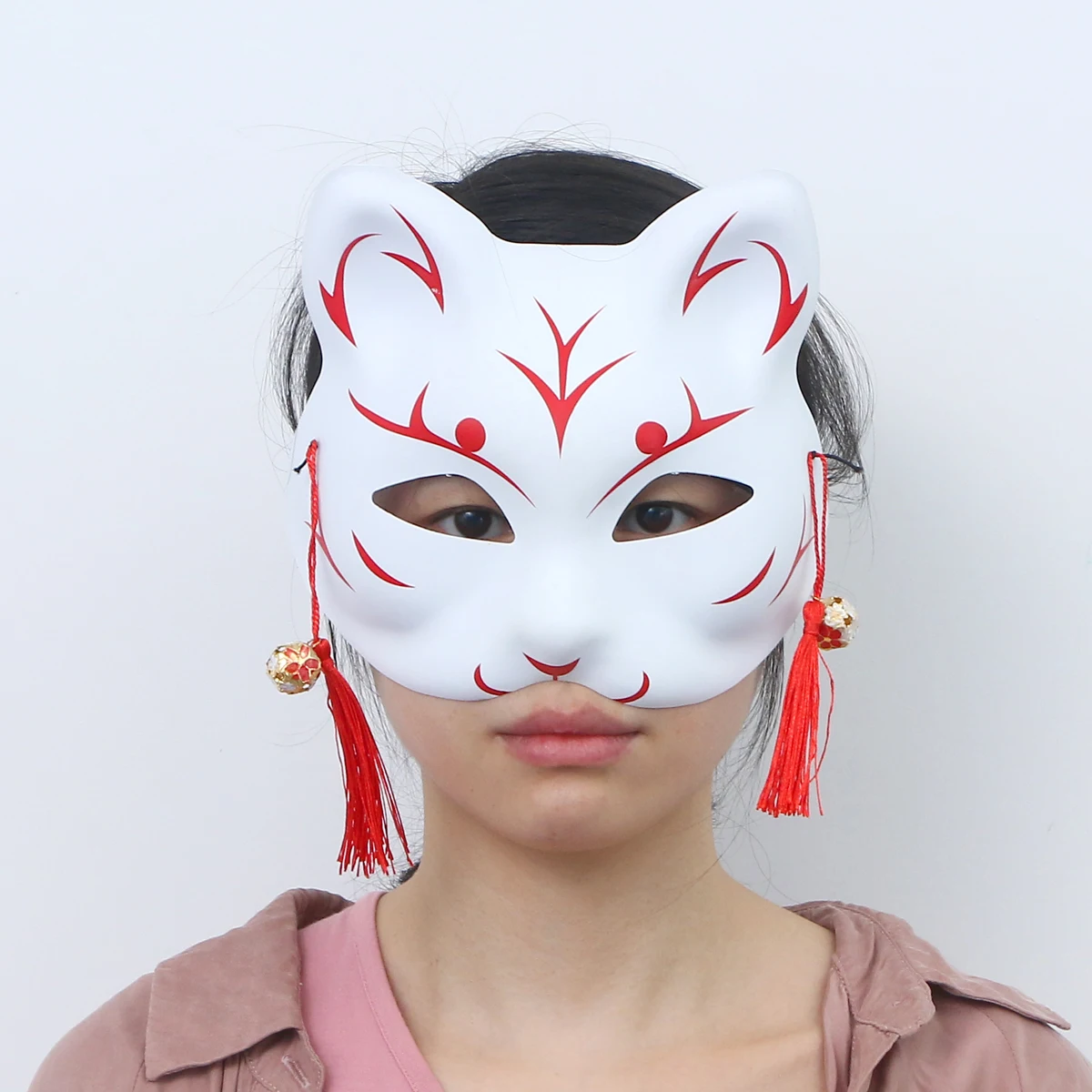 Máscara de gato Hefeng, fiesta de Cosplay atractiva, maquillaje, rendimiento, suministros de accesorios de colores aleatorios