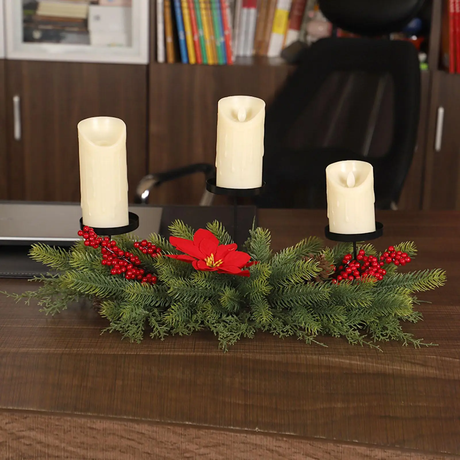Christmas Candelabrum Centerpiece Elegant Design Romantic Easy to Use Christmas Decoration Christmas Candle Holder for Party