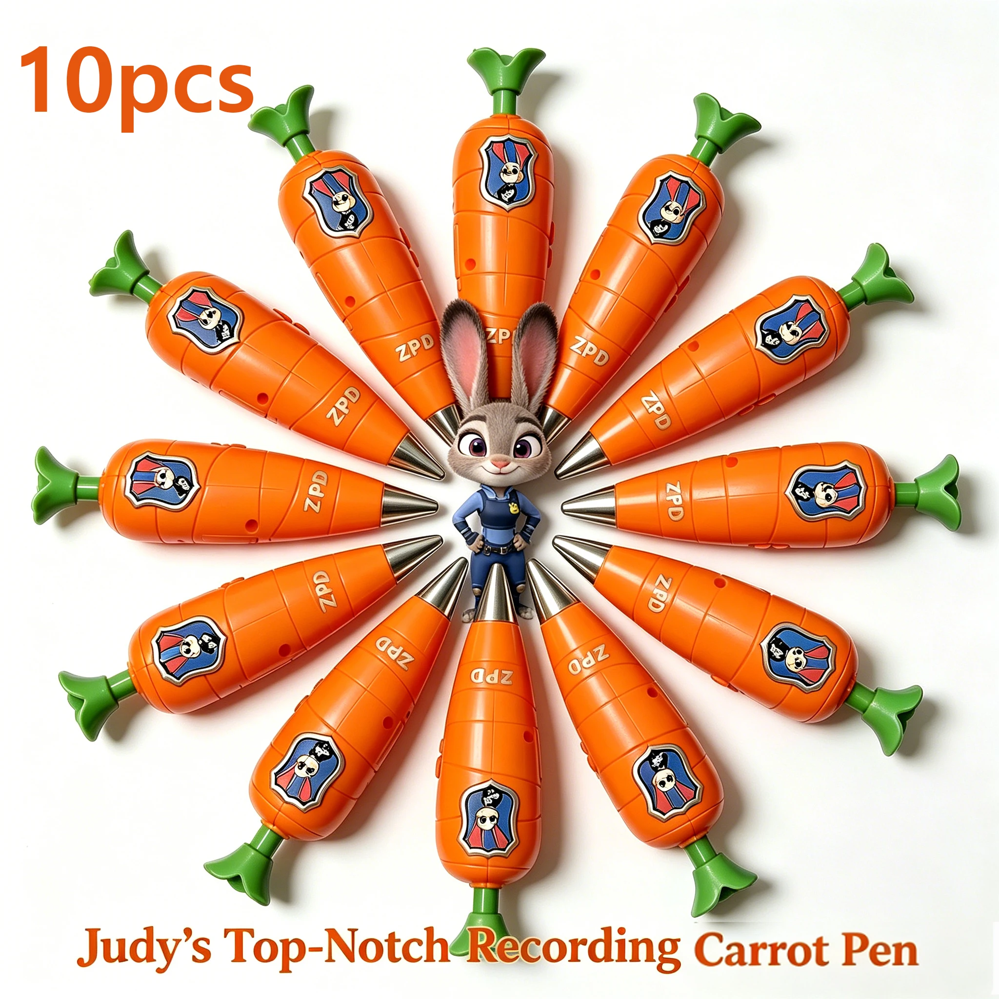 

Hot Selling Disney Judy & Nick Carrot 60 Second Recording Pen Toy, 2-in-1 Writeable Graffiti Ballpoint Pen, Kids Gift