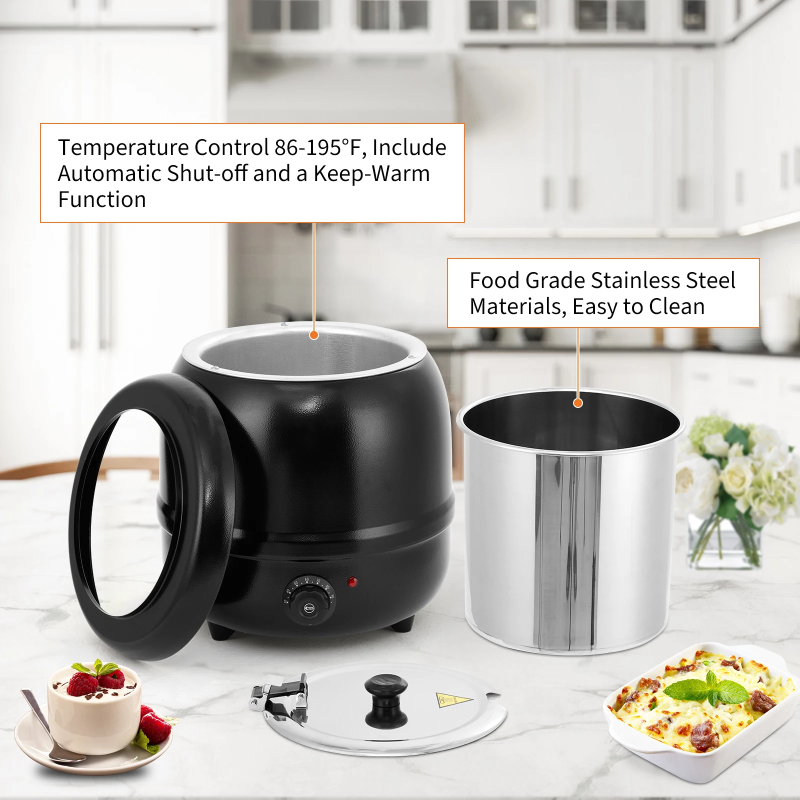 Olla eléctrica para sopa de us - Electric Kettle Temperature Control reseña y precio