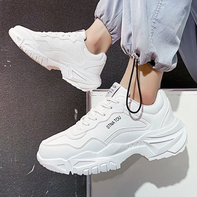 

2025 Mans Spring Autumn Breathable White Sneakers Fashionable Versatile Lace-up Athleisure Shoes Comfortable for Walking/Gym