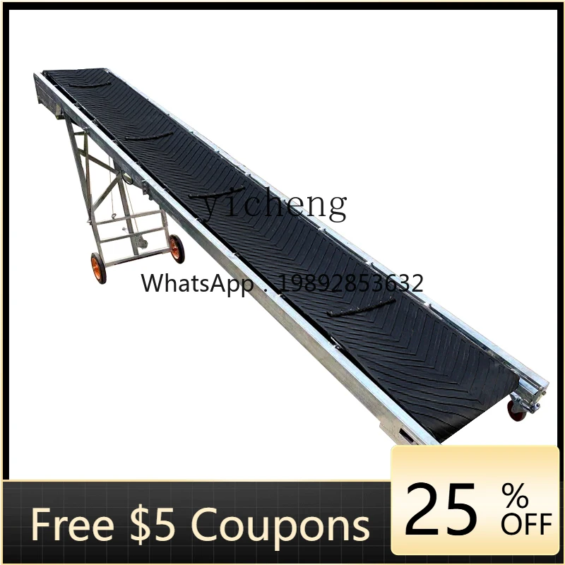 

small folding lift conveyor assembly line belt conveyor loading and unloading cargo feeding non-slip belt conveyor belt