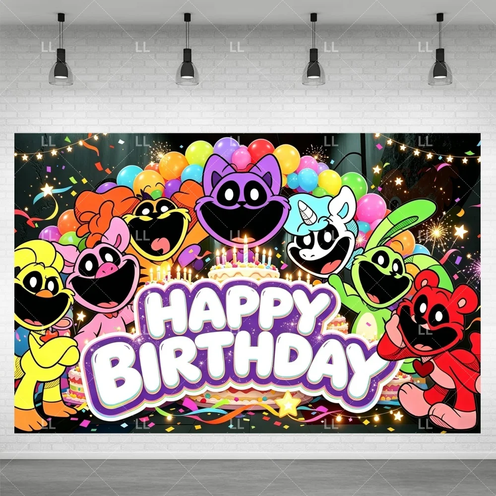 Smilings Critters Ballons Dekoration Cartoon-Tier-Banner Teller Becher Tortendekoration Geburtstagsparty-Zubehör Fotografie-Requisiten – Detail 8