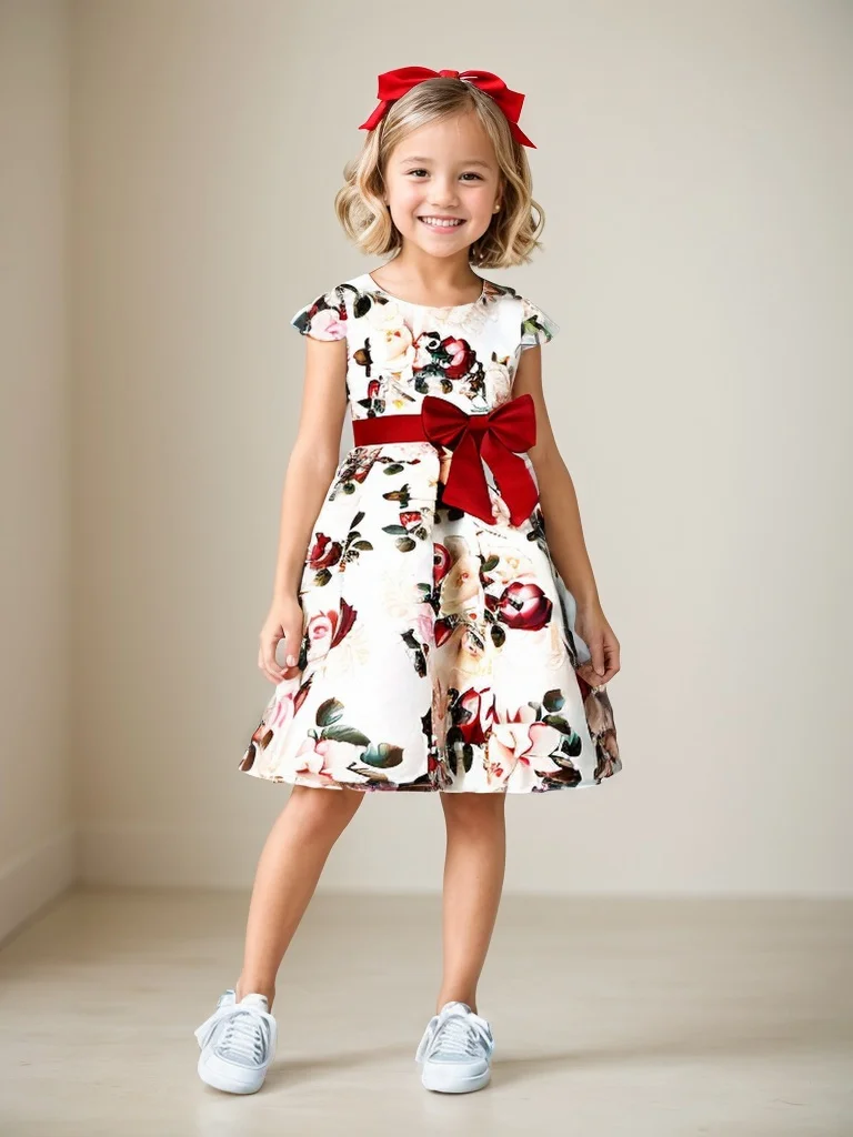 New Girls Kids Flower Elegant Causal Princess Party Dresses Children Clothing Christmas Birthday Wedding Party Baby Girl Dress