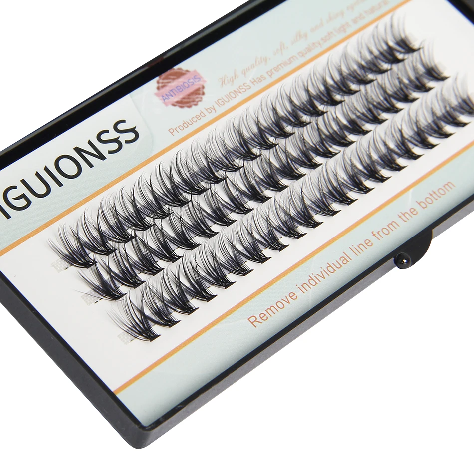 IGUIONSS 30D Mink Eyelash Extension Natural 3D Russian Volume Faux Eyelash Individual Soft Natur False eyelashes