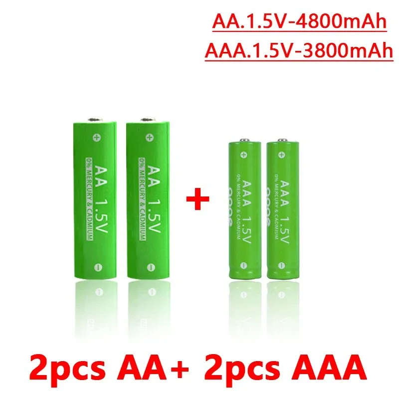 1.5V AA 4800mAh 1.5 V AAA 3800 MAh Rechageable Battery Battery + Free Shipping Battery for Clocks Mice Computers Toys So On