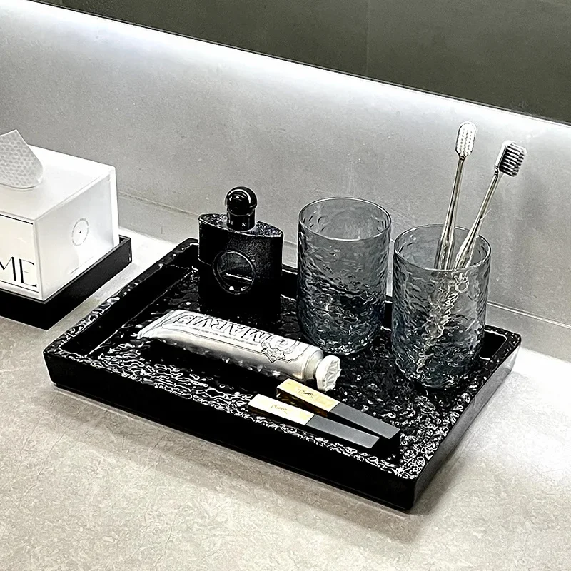 【Natural】Storage tray bathroom cosmetics hotel washroom vanity surface aroma storage tray