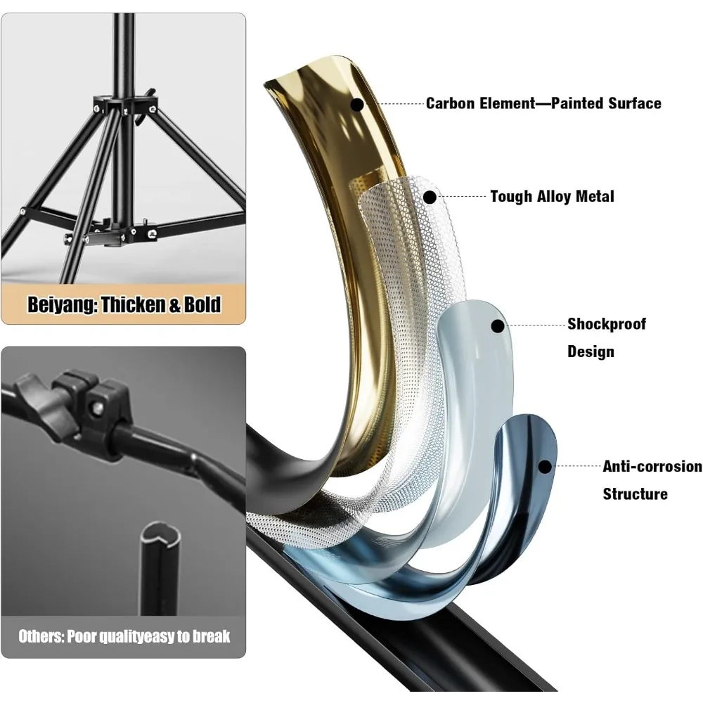 حامل دعم خلفية 10 × 20 قدم للتصوير الفوتوغرافي، عرض قابل للتعديل وطول حامل خلفية دعم الخلفية - الأفضل #6