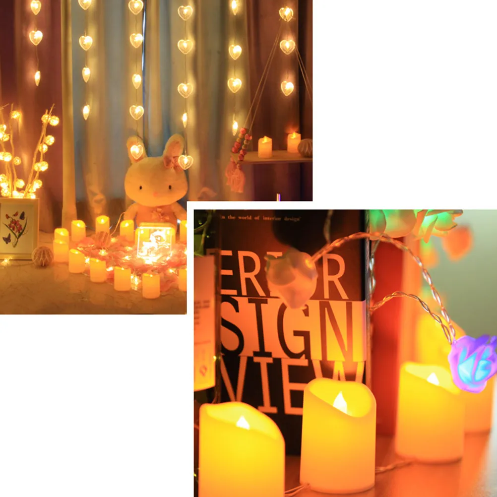 10 LED Glitter String Lights 1.5m Flameless Smokeless Safe for Kids Pets USB Powered LED Electronic Warm White