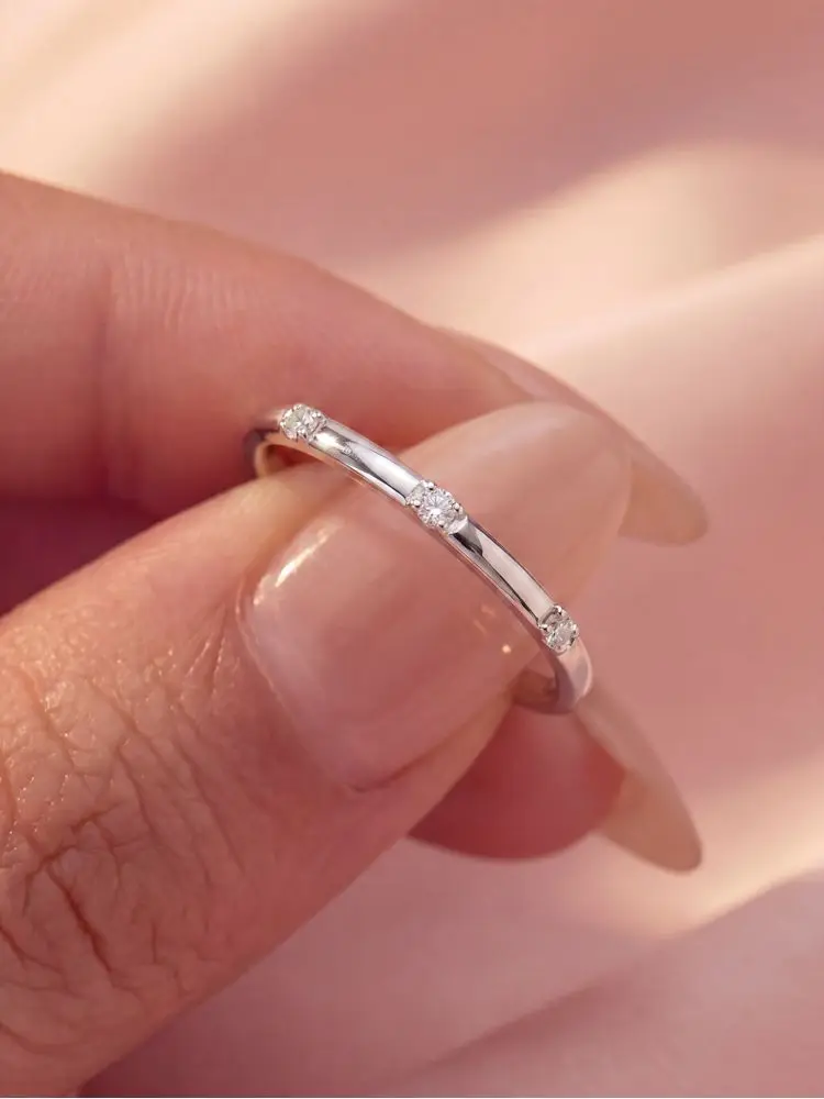Simply Round Golden Plain Colored Zircon Thin Ring For Women Daily Wear Party Wedding Anniversary Gift Creativity Trendy Jewelry