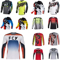 AykwFox Mountain Bike Downhill Jerseys Long Sleeves MTB Bike Shirts Offroad DH Motorcycle Jersey Motocross Sportwear Clothing