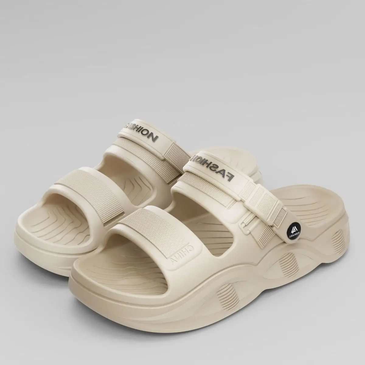 Mens Beach Sandals Summer Quick Dry Non Slip Flip Flops Thick Sole Slippers Outdoor Casual Driving Shoes Male