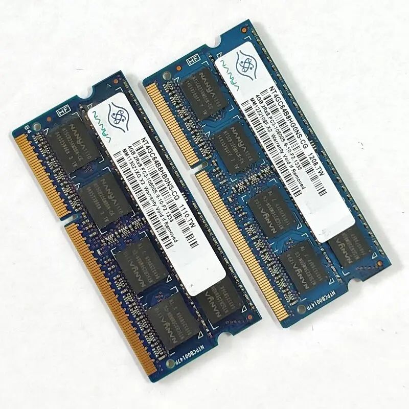 Nanya RAMS DDR3 4GB 1333MHz laptop speicher ddr3 4GB 2RX8 PC3-10600S 204pin SODIMM notebook 1,5 V