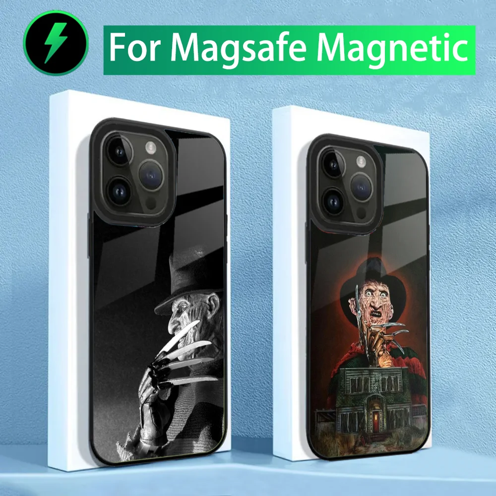 F-Freddy Horror K-Krueger Phone Case For iPhone 16,15,14,13,12,11,Plus,Pro,Max Mini Magsafe Magnetic Wireless Charging