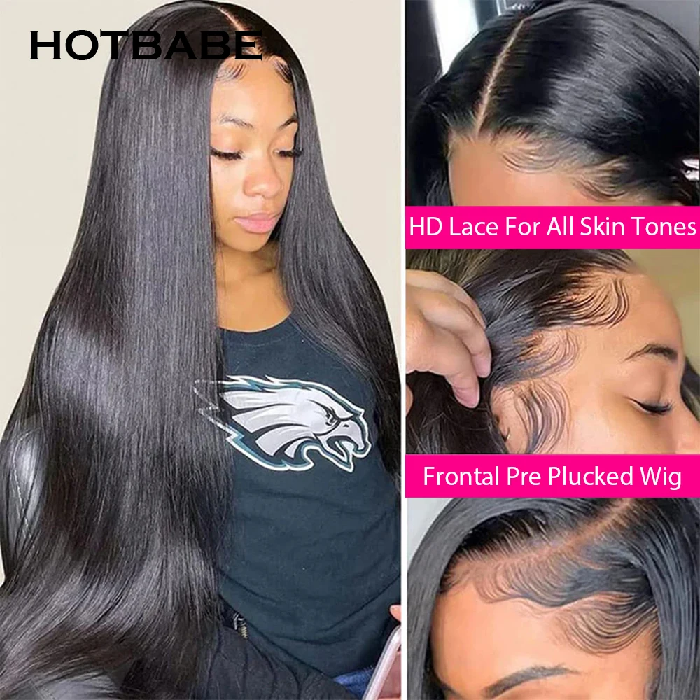 5x5 HD Lace Front Wigs Preplucked High Density Silk Straight Melt Skin 13x4 HD Lace Frontal Wigs Human Hair 360 Full Lace Wig