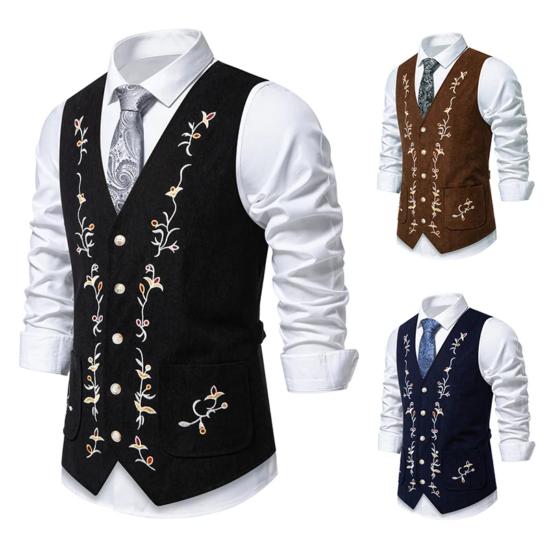 

High-quality men's formal vest Slim models men's suit vest men's undershirt casual sleeveless formal business jacket