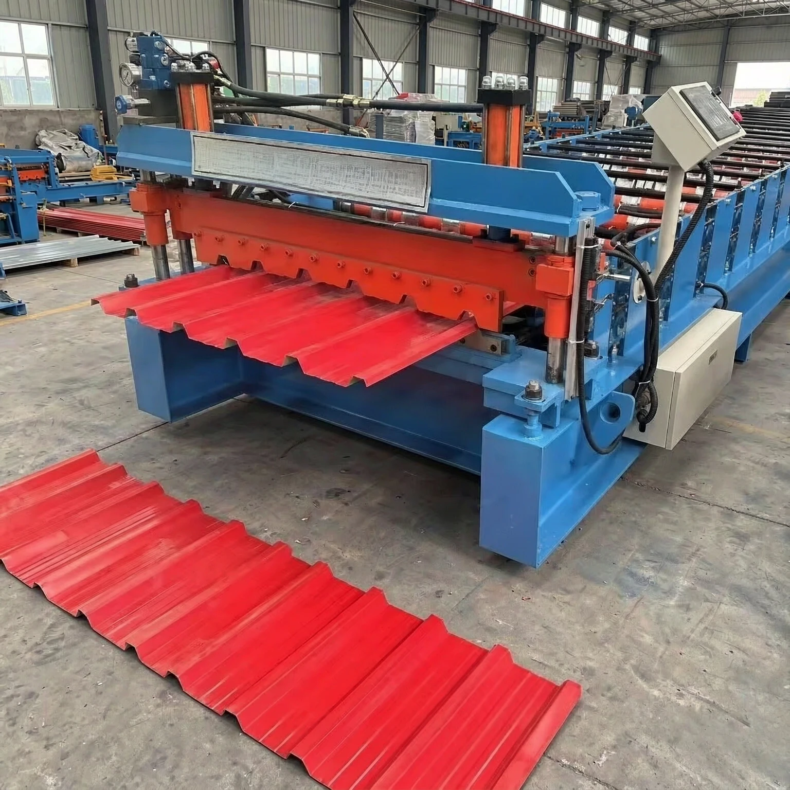 Roof Tile Forming Machine Hot Sale Metal Colored Steel High Speed Double Layer Roof Tile Panel Roofing Sheet Making Machine