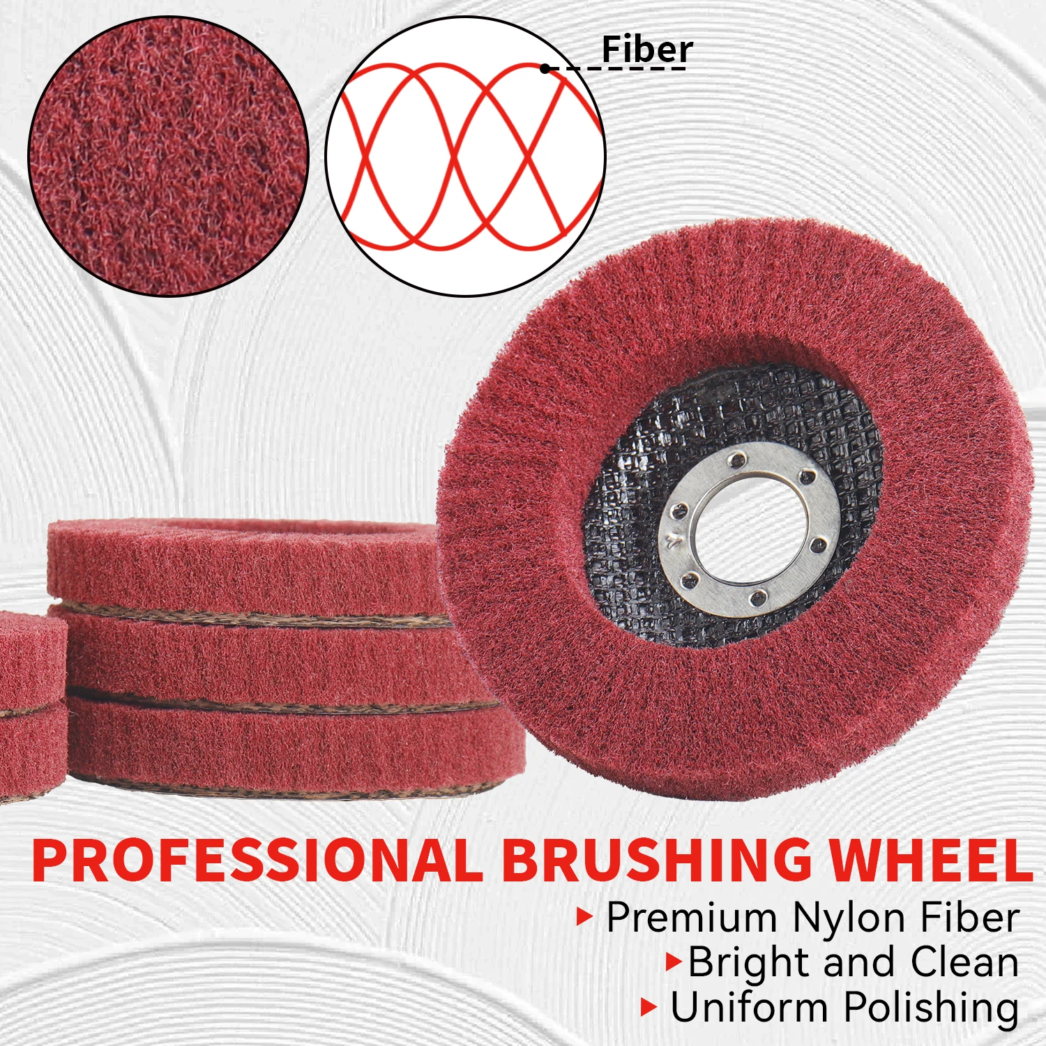 SIFANG 2/5/10pcs 115mm Nylon Fiber Flap Polishing Wheel Disc 320 Grit For Angle Grinder For Wood Metal Buffing