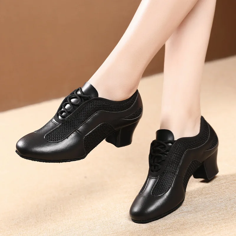 Sepatu dansa Modern wanita, sepatu sneaker Modern wanita, sepatu latihan dansa guru, sepatu wanita nyaman, sepatu Ballroom