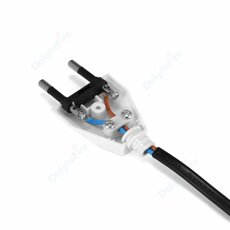 Enchufe macho UE europeo EE. UU. de 2 pines enchufe hembra adaptador de enchufe eléctrico de CA conector de cable de extensión recargable de
