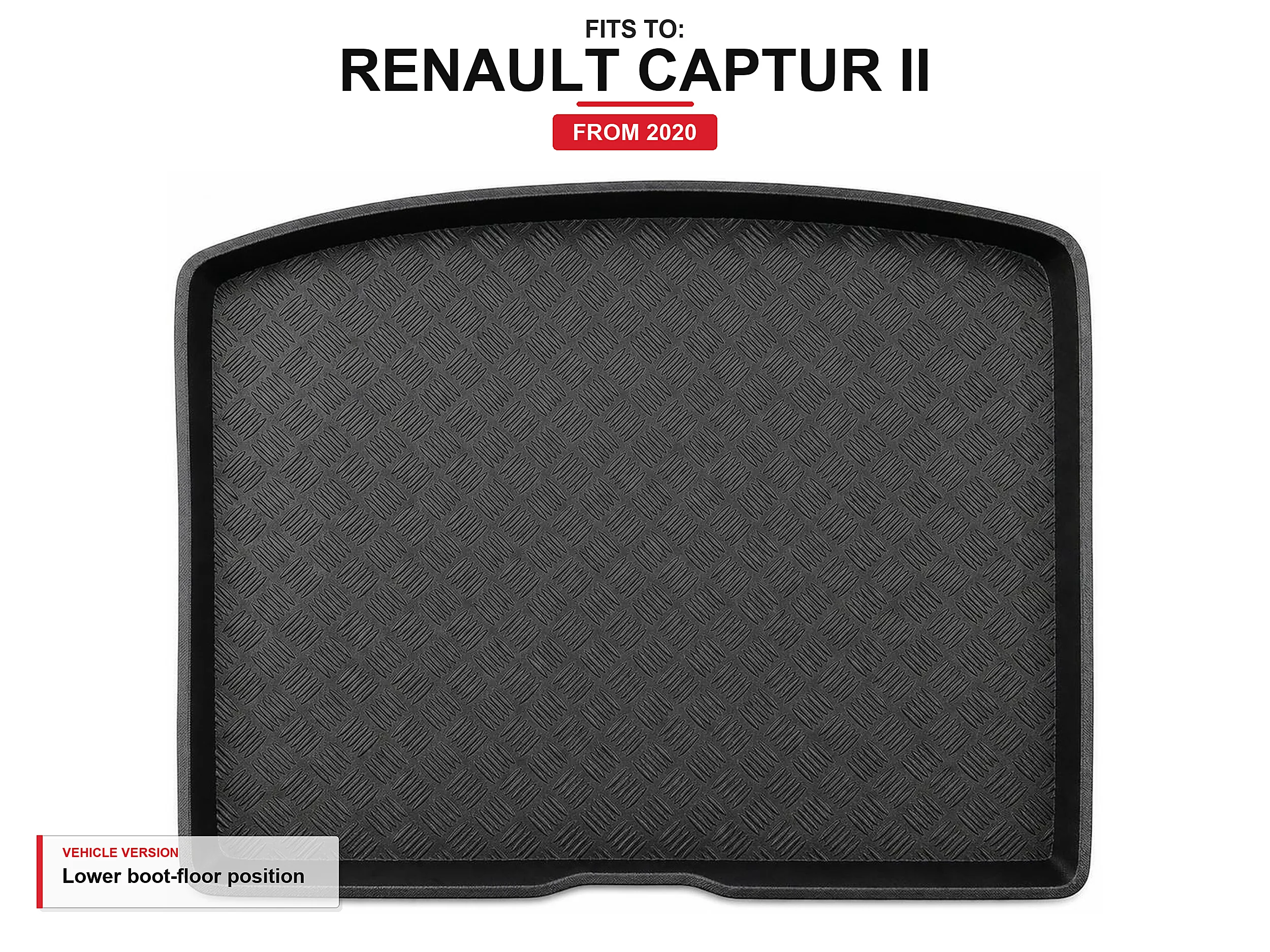 Kofferbakmat met rand voor: Renault Captur Ii 2020-
