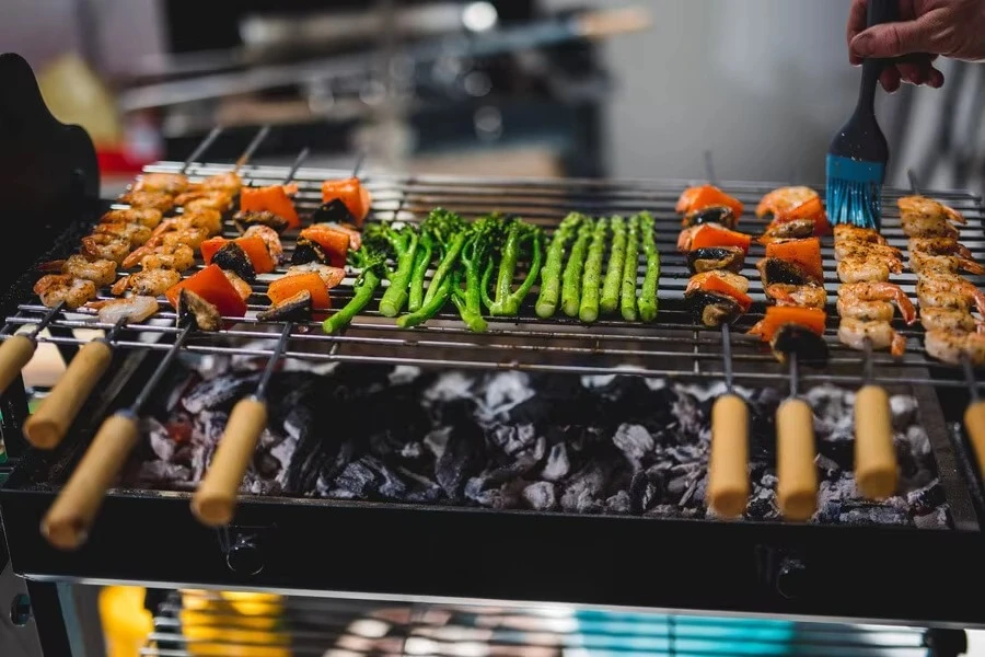 Factory Sale BBQ Grill Outdoor Cyprus Spit  Rotisserie Deluxe Motorised Charcoal Grill