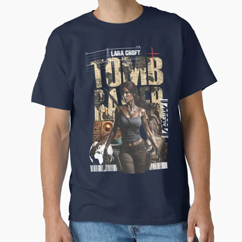 Tomb Raider 1016 Lara Croft The Angel Of Darkness 80s Video Game Gift T Shirt for Man Large Size Tops Printed Men's Clothes