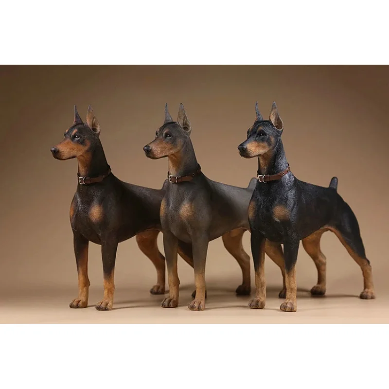 

Realistic Doberman Dog Model Ornament Police Dog Series Car Desktop Decoration Auto Interior Decor