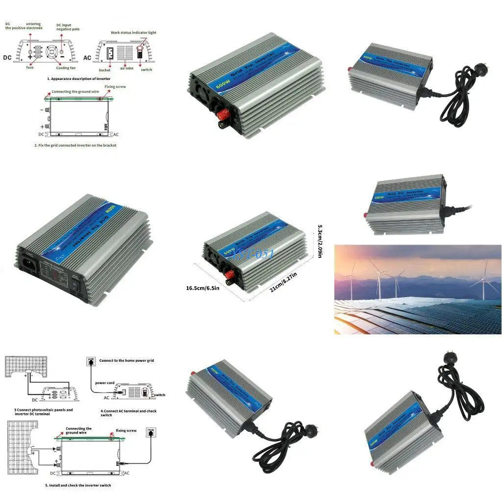 

E15A 600W MPPT Grids Tie Inverters Replacement Solar Photovoltaic On Grids Inverters for Solar Panel Home System Enduring
