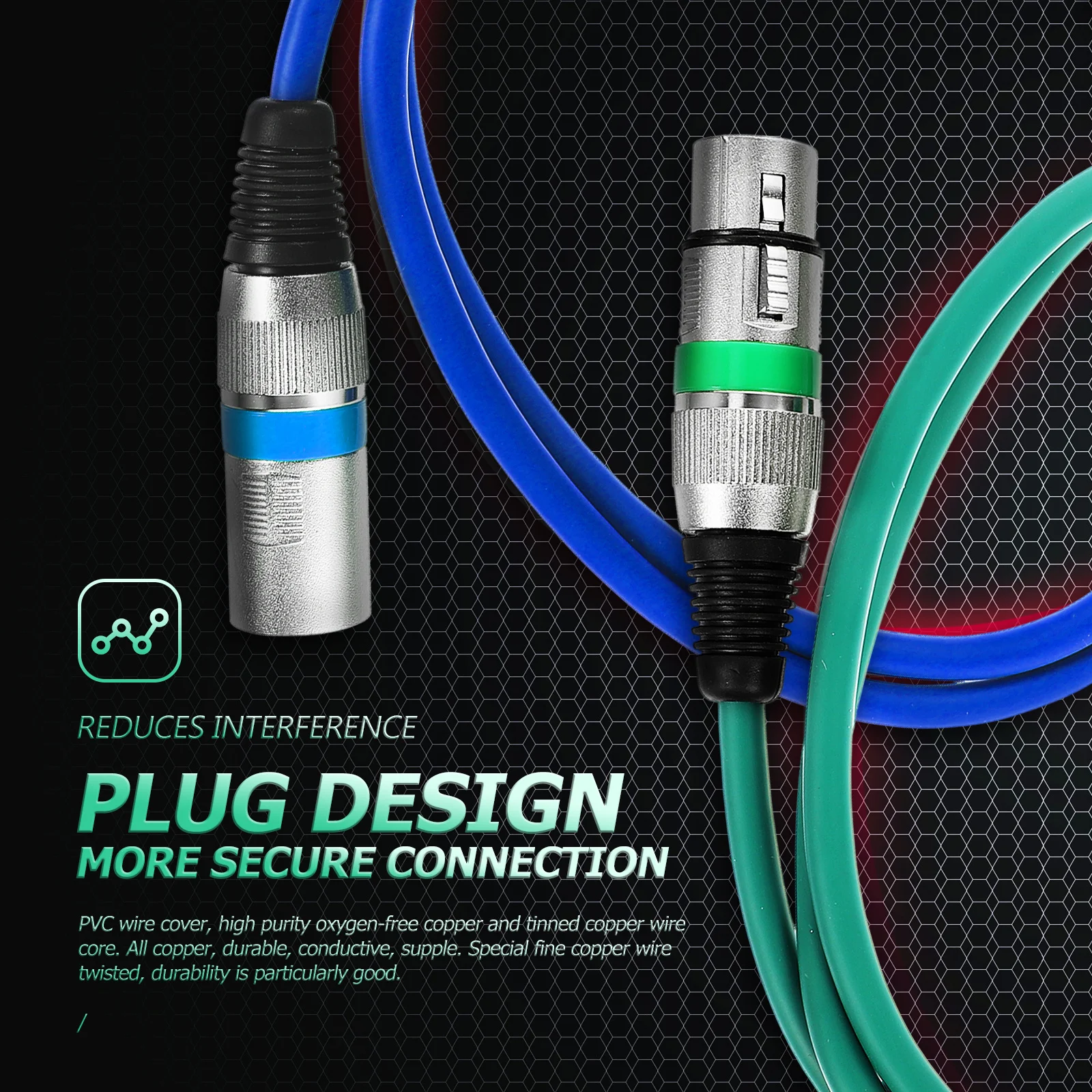 

5pcs Xlr Cable High-End Microphone Cable For Audio System Reliable Connection Mic Cord Speaker System Cord Audio Line