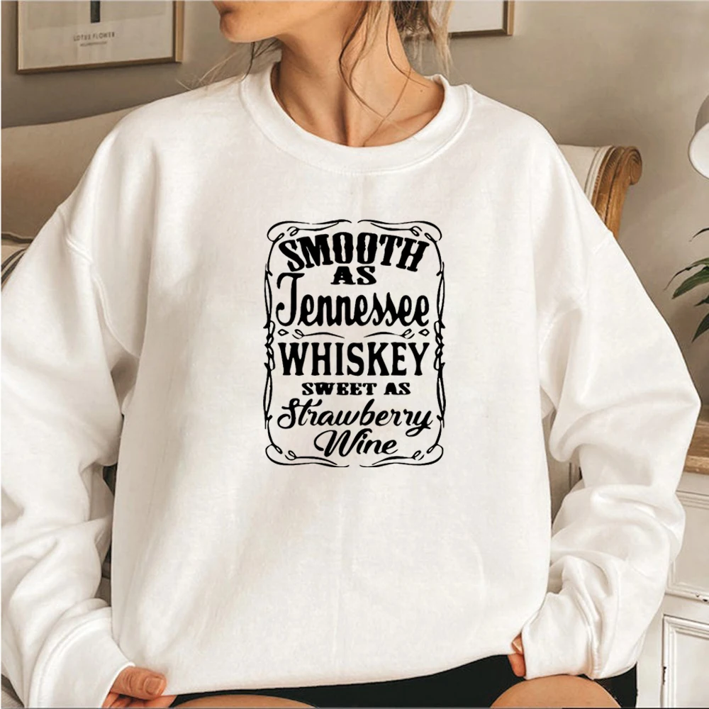 Smooth As Tennessee Whiskey Sweet As Strawberry Wine Sweatshirt Country Music Hoodie Retro Country Girl Day Drinking Sweatshirts