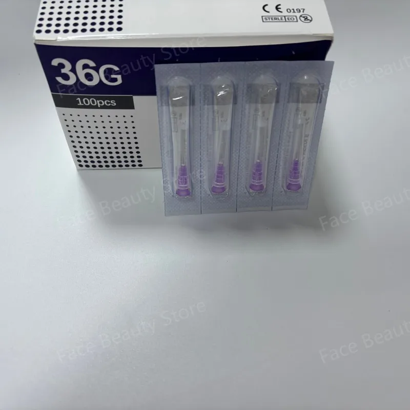 100 قطعة يمكن التخلص منها 36 جرام 4 مللي متر إبرة معبأة بشكل فردي إبرة أدوات التجميل غير مؤلم