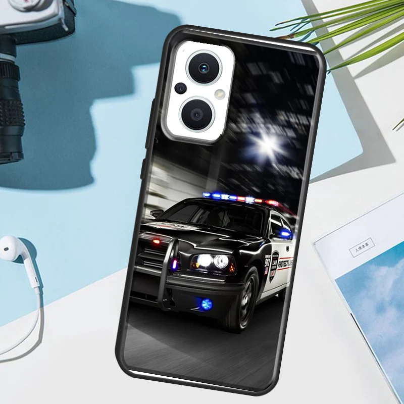 الشرطة سيارات ضوء في الليل جراب هاتف ل ممن لهم رينو 12 12F 13 13F 11 8T 7 8 10 برو ممن لهم البحث X8 X6 برو X3 X5 لايت غطاء