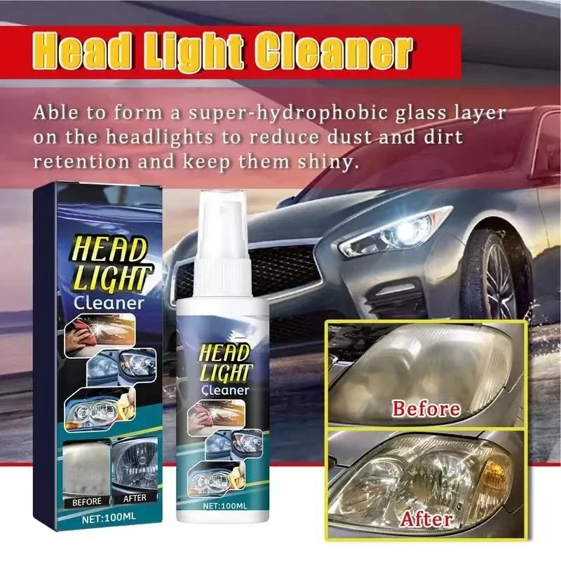 

Head Light Cleaner Headlight Repair Polish Headlight Cleaner Spray Headlight Cleaner Spray For Restores Dull & Yellowed