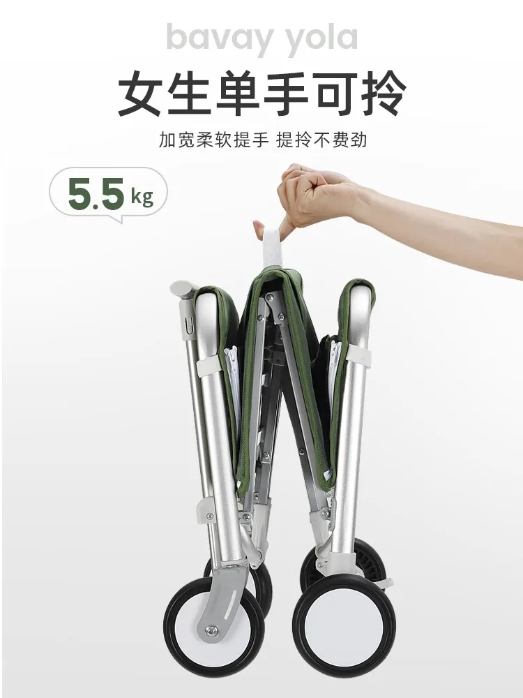 YFY camper folding aluminum alloy shopping and walking baby mini trolley for light travel