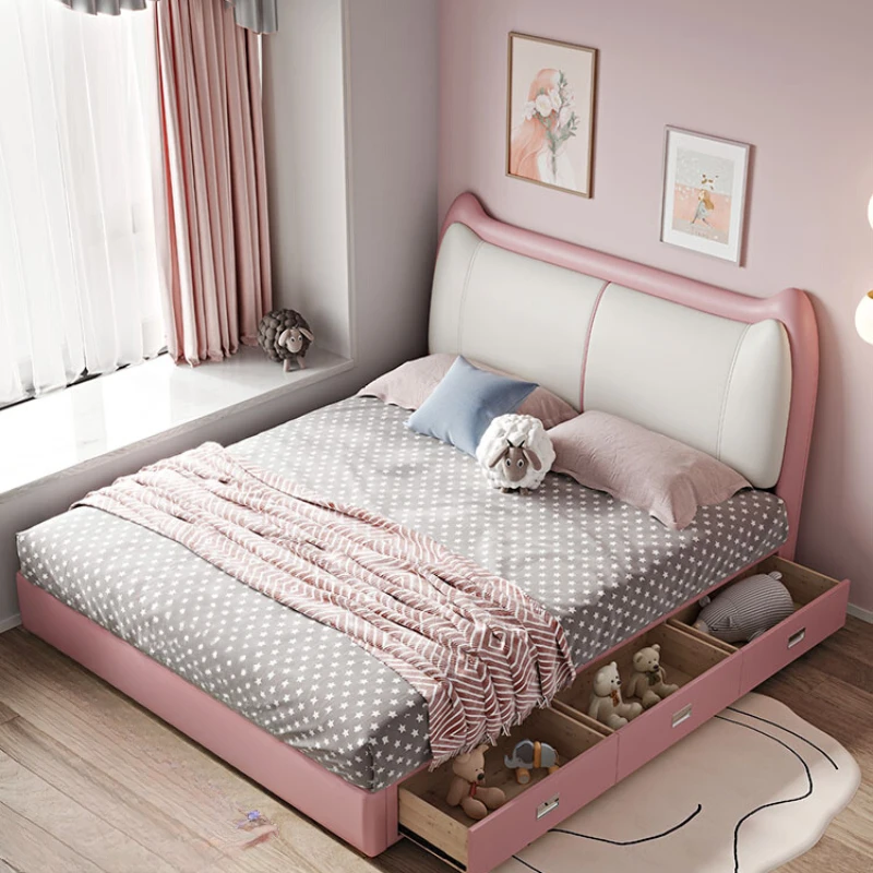 Drawer Modern Children Beds Simplicity Girls Small Unit Type Small Unit Type Children Bed Cama Infantil Bedroom Furniture QF50TC