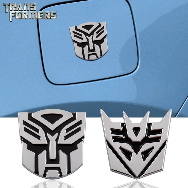 Transformers 3D Car Stickers Anime Decepticons Autobots Logo Badge Car Scratched Stickers Cosplay Car Decoration Accessories