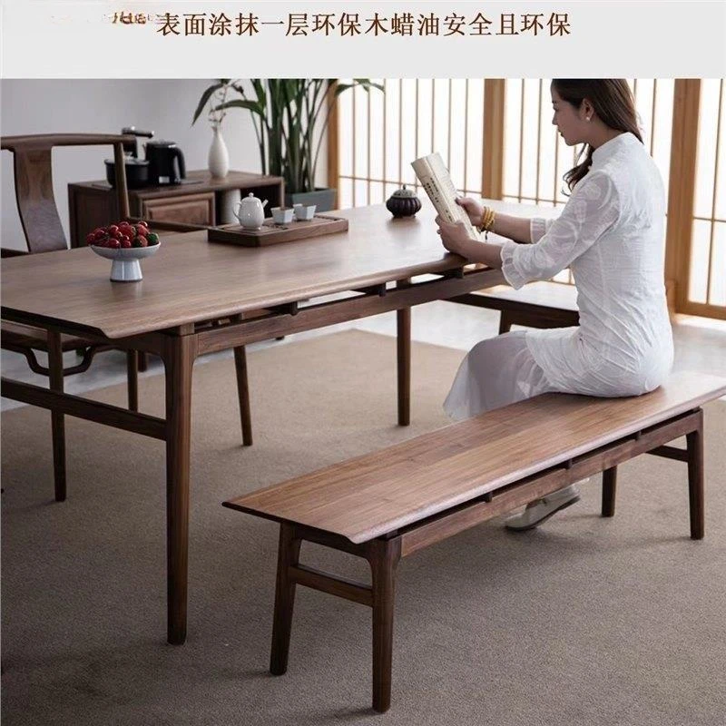 طاولة قهوة من خشب الجوز الأسود قابلة للتخصيص، طاولة الكونغ فو القديمة، أثاث غرفة الشاي من زن