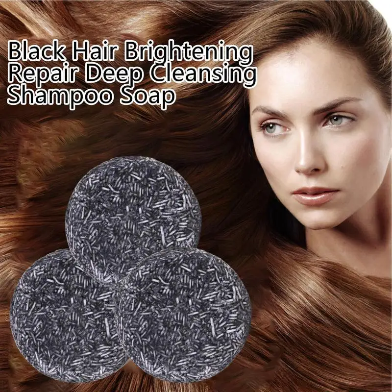 

Gray Hair Shampoo Bar 3pcs Gray Reverse Bar Darkening & Moisturizing Hair Darkening Compressed Soap Gray Hair Coverage