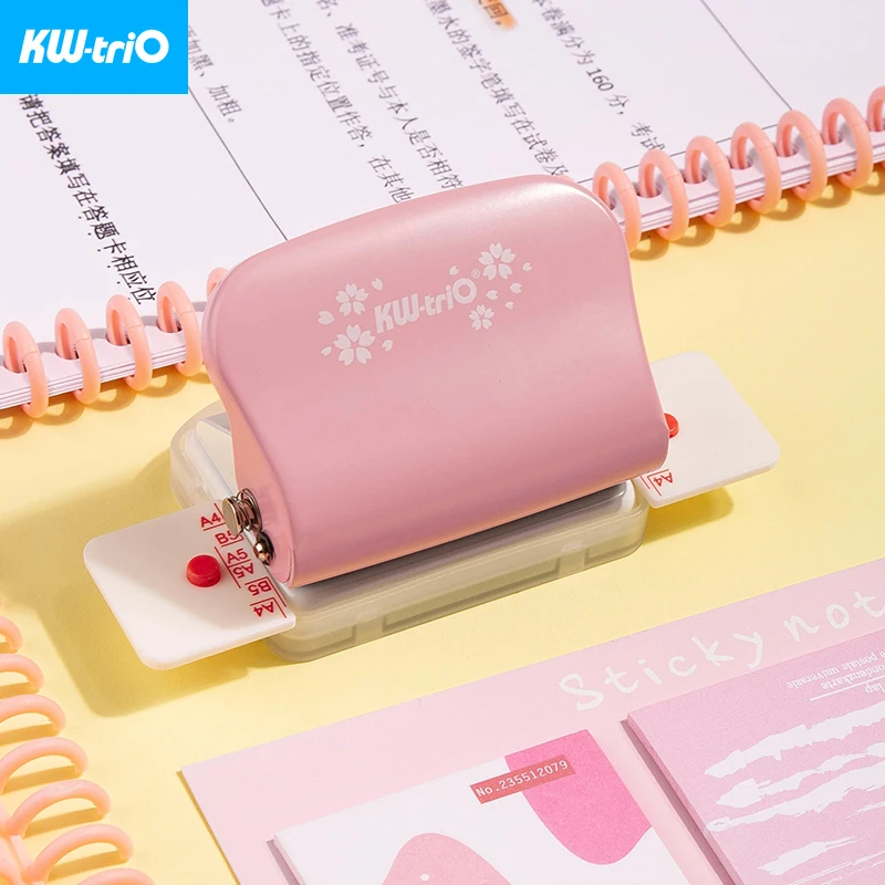 KW-triO 6-hole Punch Notebook Round Hole Standard Punch Machine Planner Papers Puncher for A4 A5 B5 Scrapbooking Binding Rings