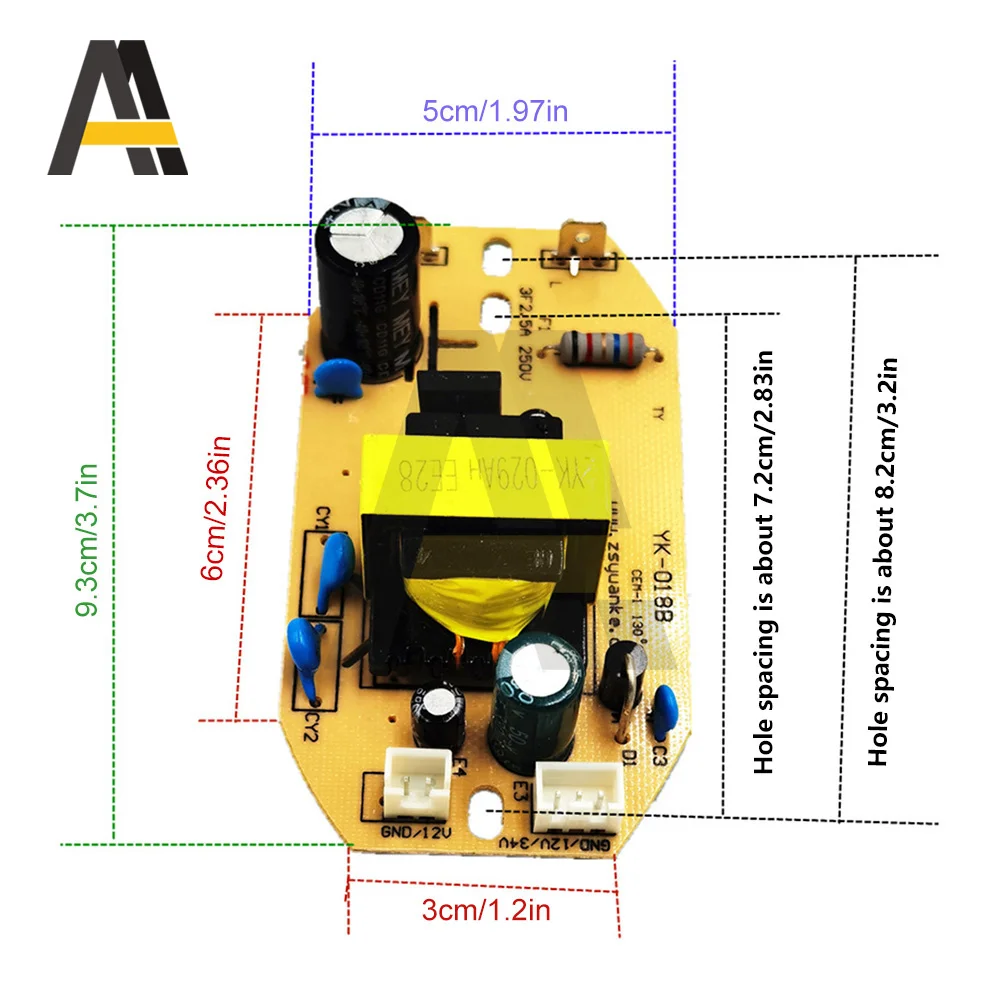 35W Universal Humidifier Board 110V/240V to 12V 34V Component Atomization Circuit Plate Module Control Power Supply for humidifi