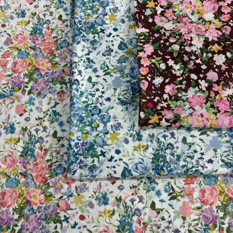 

Ткань Liberty Bouquet Carnival, очень тонкая, 100% хлопок, 1 ярд, для пошива летней одежды для девочек, домашнего текстиля, рукоделия, DIY