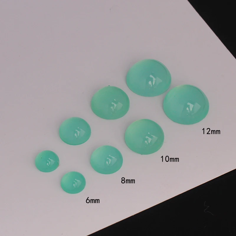 10pcs Grape Green Imitation Agate Crystal Ring Face Resin Cat Eye Round Patch Diy Accessories Antique Inlay handmade material