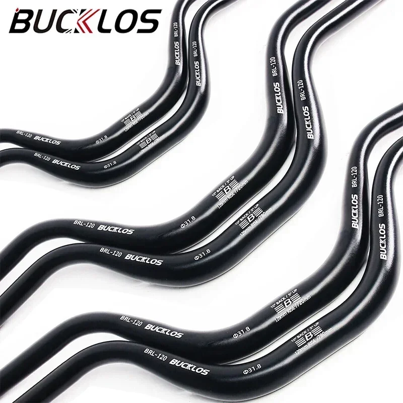 

BUCKLOS Mountain Bike Handlebar 31.8mm Hi-Riser MTB Bar Flat Riser 720/780mm Handle Bar Rise 30/50/90/120mm Swallow Handlebar