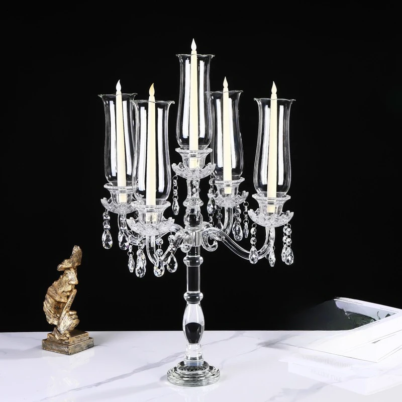 

Crystal candlestick wedding ornament crystal glass candlestick ornament candlestick ornament props
