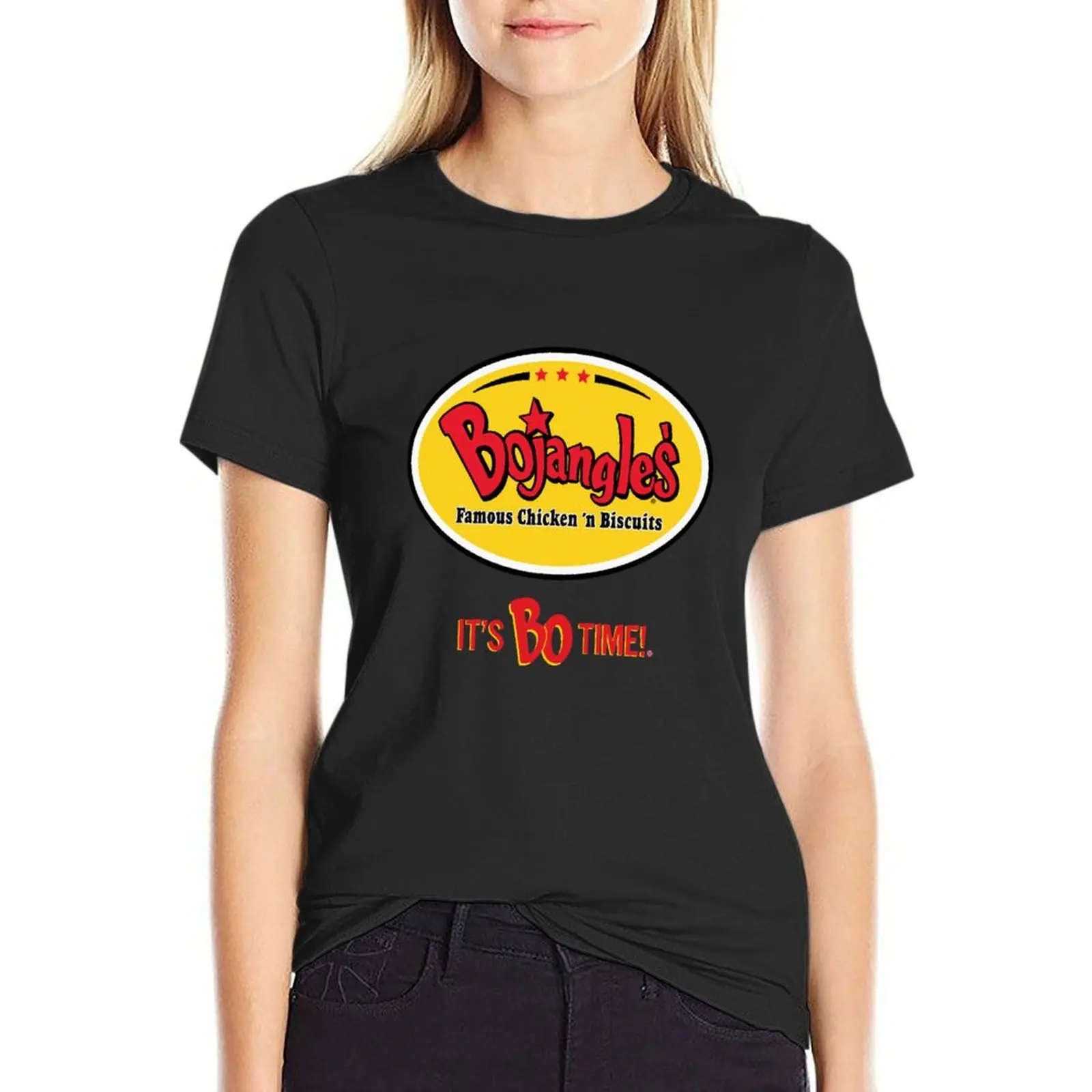 Restaurant It's Bo Time! Bojangle's T-Shirt anime clothes tops graphic t-shirts for Women