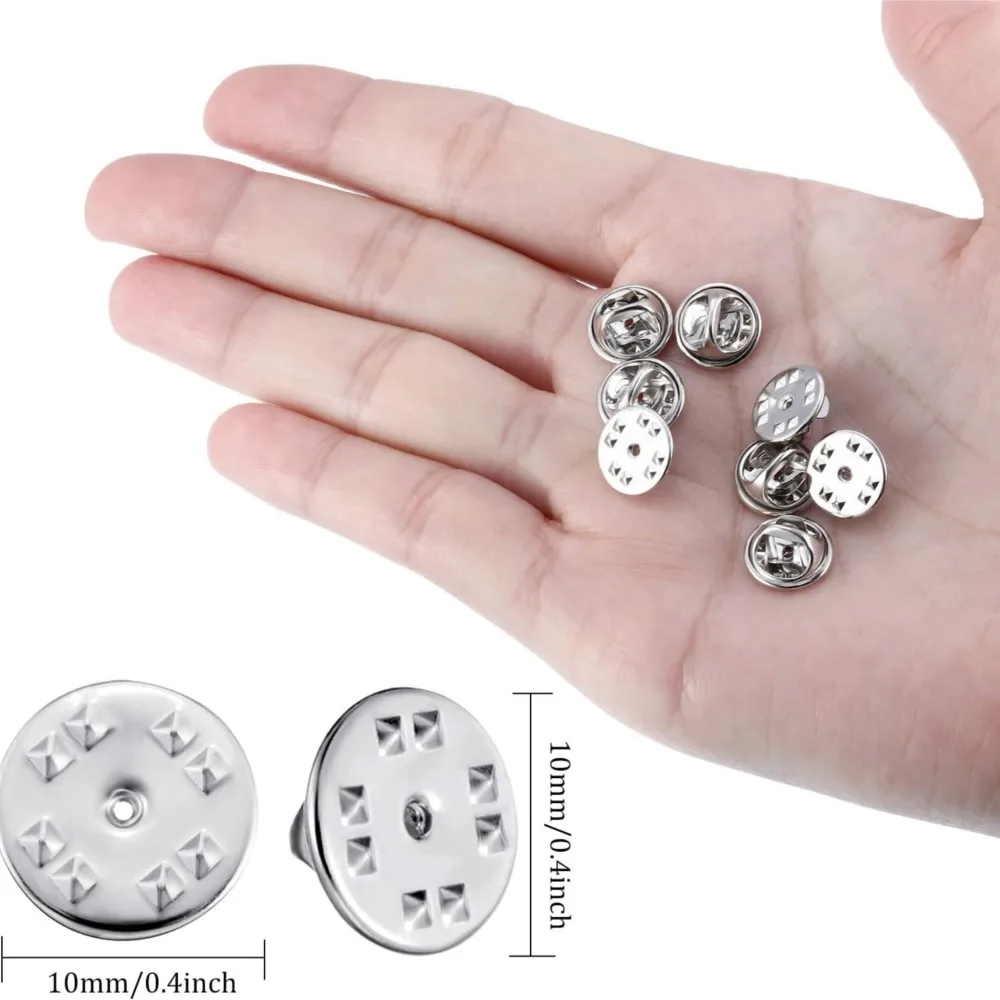 50/100pcs Metall Pin Backs Brosche Squeeze Abzeichen Pin Cap Schmetterling Clutch Verschluss Ersatz für DIY Schmuck herstellung Zubehör