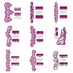 Lace Border Cutting Dies Elegant Edge Metal Die Cuts for DIY Scrapbooking Supplies Cards Albums Craft Making